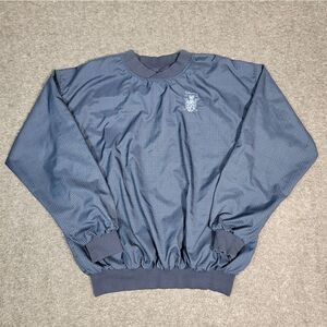 Vintage Röche USA Made Golf Windbreaker Pullover Mens M Indianwood Crest Plaid